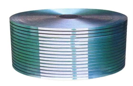 Fita de aço revestida com copolímero verde natural 0,3 mm 370mpa EN JIS