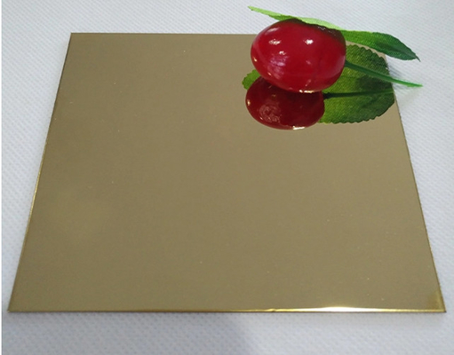 a placa de aço inoxidável dourada 1mm laminado decorativo SS da folha do espelho 316 8K cobre